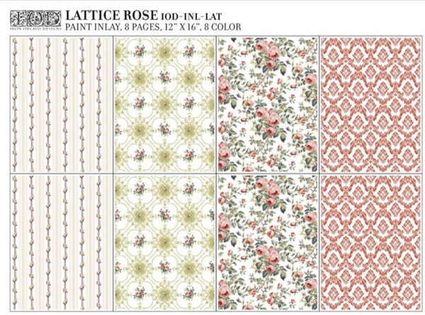 Lattice Rose IOD Paint Inlay