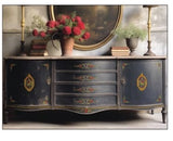 Petite Fleur Red IOD Paint Inlay