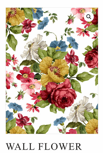 Wall flower transfer -package - 8 sheets