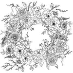 Winter's Song Wreath - Paintable Transfer