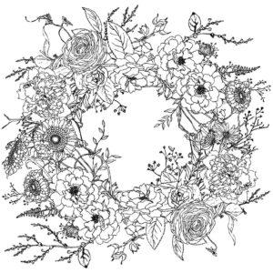 Winter's Song Wreath - Paintable Transfer